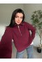 Burgundy Collared Zippered Knit Sweater - 4