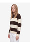 Long Sleeve Crew Neck Striped Sweater - 2