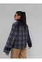 Plaid Velvet Collar Coat - 6