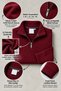 Sümer Işık Unisex Stand Collar Half Zipper Lined Cotton Winter Sweatshirt 100% Cotton - 4