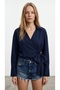 Women's Blouse Blz00130 Navy Blue