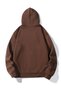 Unisex 3 Thread Organic Cotton Oversize the Happiest Hooded Hoodie Sweatshirt with Fleece Inside - 4