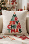New Year Themed Throw Pillow Cover 43X43 cm Digital Printed Decorative New Year Pillow Cover Gift