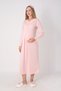 Women's Maternity and Pregnancy Dressing Gown and Nightgown Set with Lace Collar and Buttoned Front, Breastfeeding Compatible - 5