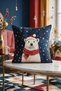 New Year Themed Throw Pillow Cover 43X43 cm Digital Printed Decorative New Year Pillow Cover Gift