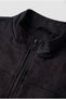 Seasonal Slim Fit Stand Collar Basic Suede Jacket