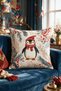 New Year Themed Throw Pillow Cover 43X43 cm Digital Printed Decorative New Year Pillow Cover Gift