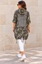 Women's Italian Linen Fabric Star Back Open Front Jacket - 2