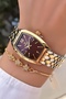 Women's Wristwatch with Steel Band -Waterproof- with Bracelet as a Gift - 4