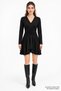 V-Neck Gathered Waist Layered Flounce Mini Dress - 2