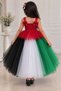 UAE Flag Colour National Day Dress For Girls With Hair Accessories UAE Flag Design - 4