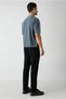 Slim Fit 5-Pocket Lyocell Blended Denim Trousers - 5