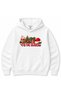 Tis the Season – Christmas Coffee, Festive Tree, Santa Hat & Holiday Gift Graphic Cotton Hoodie