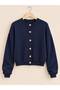 Women's Buttoned Crew Neck Long Sleeve Knitwear Cardigan - 2
