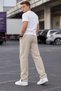 Men's Baggy Winter Sweatpants with Cuff on the Leg and Side Piping, 3 Thread Count - 2