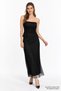 Lined A-Line Midi Skirt with Mesh Detail - 2