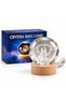3D Led Lighted Glass Globe with Bride and Groom Figures and Wooden Stand - Night Light - 6