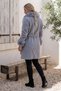 Italian Gray Jacket Collar Long Sleeve Snap Fastener Detachable Fur Collar Wool Oversize Knitwear Coat 90 66 - 6