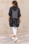 Women's Italian Linen Fabric Star Back Open Front Jacket - 2