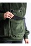 Hooded Velvet Sweatshirt with Front Panel Detail - 7
