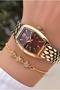 Women's Wristwatch with Steel Band -Waterproof- with Bracelet as a Gift - 2