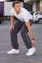 Men's Baggy Winter Sweatpants with Cuff on the Leg and Side Piping, 3 Thread Count - 2
