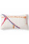 Leaf Ecru Pink Embroidered Throw Pillow Cover - 2