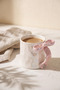 Ruban Luster Pink Ceramic Mug with Bow Handle 350 ml Gift Coffee Cup - 2