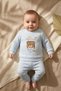 Digital Embroidered Baby Sky Pilot Embroidered Cotton Double Set - 100% Cotton, Flexible and Comfortable