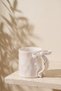 Ruban Bowknot Handle Luster White Ceramic Mug 350 ml Gift Coffee Cup - 7
