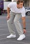 Men's Baggy Winter Sweatpants with Cuff on the Leg and Side Piping, 3 Thread Count - 4