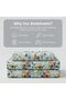 King Size Flat Bedsheet Set, Light Blue Multicolor Botanical Floral Print, 260x240 cm, with 2 Pillowcases 50x75 cm - 4
