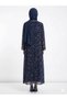 Rizqé Midnight Navy Ditsy Floral Sheer Kimono Abaya Set - 3