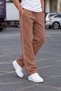 Men's Loose Fit 3 Thread Ribbed Cuffs with Side Piping Baggy Sweatpants - 6
