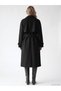 Nevavm Farkıyla Lcw Vision Black Double-Breasted Collar Women's Cashmere Coat - 5