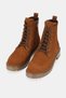 Women's Tan Suede Genuine Leather Lace-Up Boots & Booties - 3