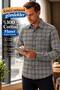 Men's Winter Plaid Flannel Shirt 100% Cotton Long Sleeve Single Pocket Comfortable Fit - 2