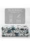 Blue Floral Print Double Bedsheet Set with 2 Pillow Covers - 6