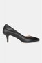Women's Black Genuine Leather Short Heel Stiletto Shoes, Size 33-42 - 6