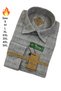 Men's Winter Plaid Flannel Shirt 100% Cotton Long Sleeve Single Pocket Comfortable Fit - 3