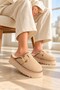 Mayra Women's Winter Casual Slippers with Buckle and Fur Inside - 7