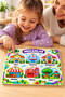 6-Piece Mdf Educational Puzzle Find and Build Puzzle Set 40 Pieces Animals Numbers Professions Vehicles 18X27 cm - 3