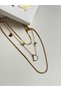 3-Piece Gold Stainless Steel Multiple Necklace - 2