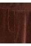 Özmarka New Season Brown Velvet Tights for Girls with Elastic Waist - 2