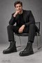 Di̇ara Genuine Leather Men's Casual Winter Boots with Laces and Zipper - 6