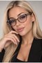 Zebra Patterned New Season Blue Light Protection Cat Eye Glasses Optical Frame Compatible High Quality