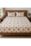 Floral Rose Print Double Bed Sheet Set with 2 Pillow Covers