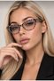 Zebra Patterned New Season Blue Light Protection Cat Eye Glasses Optical Frame Compatible High Quality - 4
