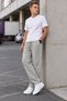 Men's Loose Fit 3 Thread Ribbed Cuffs with Side Piping Baggy Sweatpants - 8