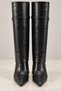 Crovely Women's Boots with Detachable Apparatus, Dust Cover Detail, Gold Buckle, Zipper, Crocodile Pattern - 7